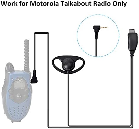 Hyshikra Earpe pentru Motorola Talkabout T600 T472 T801 T801 T460, D Set cu cască cu formă de la Spel PTT încorporat pentru