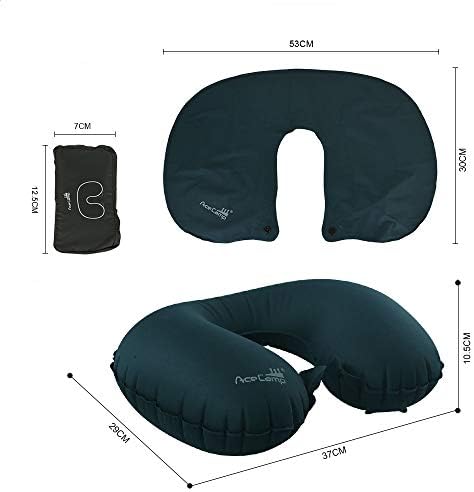 Pernă de aer gonflabilă AceCamp-confortabilă, ușoară, compactă, portabilă și perfectă pentru rucsac, Camping auto și chiar