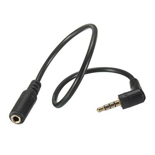 1 PC Stereo Adaptor 3.5 mm 4 pol de sex masculin la feminin cablu Audio 90 de grade în unghi drept