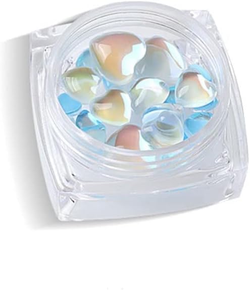 1 cutie bijuterii cu unghii în formă de inimă, cu un diamant de culoare Diamond Color Pietres 3d Decoration Art Art Elegant