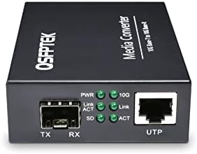 10g Media Coverter, 10 Fibre Gigabit până la 10g Convertor Media Ethernet UTP Ethernet, 1x fără gestionare a 100m/1G/2,5G/5G/10GBASE-T