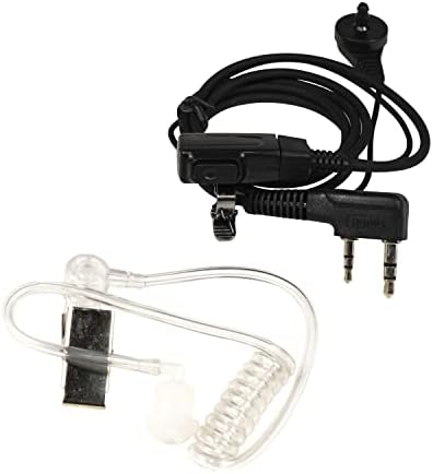 Hqrp 2 pini acustic tub cască cască microfon compatibil cu Kenwood TK-3360, TK-3400, TK-3402, tk-5220 Sun Meter