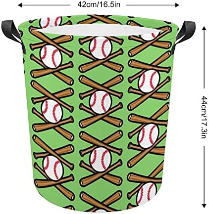 Baseball model Oxford pânză coș de rufe cu mânere coș de depozitare pentru jucărie Organizator copii cameră pepinieră împiedică