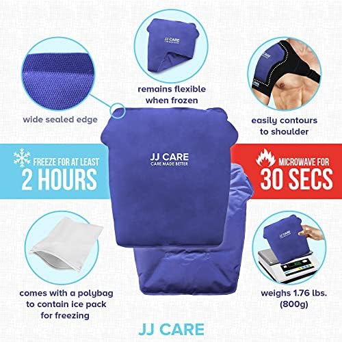JJ Care Ice Ice Pack Rotator Rotator Terapie rece | Pachet de gheață de compresie pentru umărul fierbinte și rece | Pachet