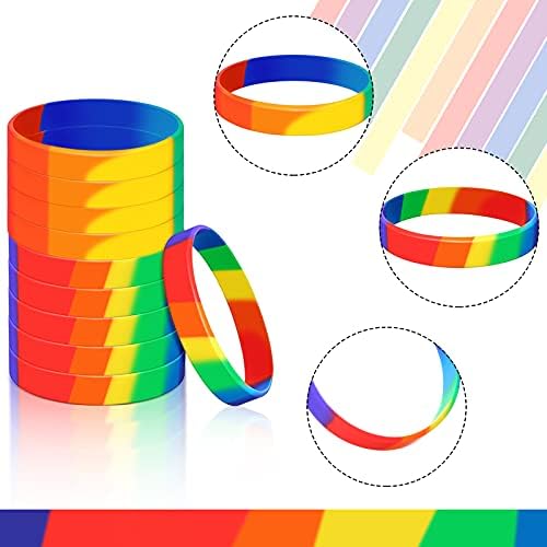 Gay Pride Mansete Rainbow Mansete Silicon LGBT Rainbow Bratari Party Decoratiuni consumabile pentru parade Rainbow Festival