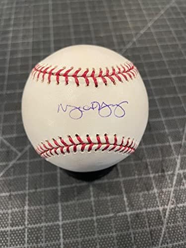 Michael Young Texas Rangers Single Baseball JSA Mint - baseballs autografat